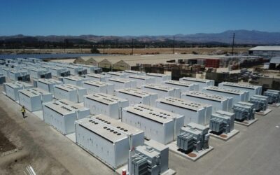 Close-up of Saticoy, a 100MW/400MWh BESS project in California which Strata Clean Energy developed before selling it on to Arevon. Image: Anthony Fulgieri / Strata Clean Energy