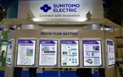 Sumitomo Electric exhibiting at a trade event in Tokyo, Japan in 2020. Image: Andy Colthorpe / Solar Media