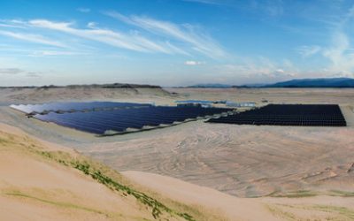 Rendering of the microgrid Sungrow and KarmSolar are building in the Bahariya Oasis, Egypt. Image: Sungrow.