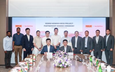A signing ceremony was held at Sungrow's Malaysia HQ. Image: Sungrow