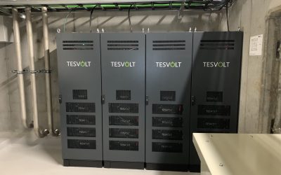 A 158kWh Tesvolt BESS supplied to a salmon farm in Norway. Image: Tesvolt.