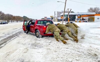 Texas' winter storms have caused big swings in demand outside the traditional summer peaks ERCOT experiences. Image: Texas Army National Guard courtesy of Staff Sgt. Yvonne Ontiveros