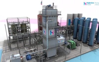 A render of Highview's liquid air energy storage facility near Manchester. Image: Highview Power.