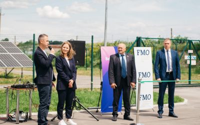 2021 inauguration of a 32MW solar PV plant in Ukraine. Image: Scatec.