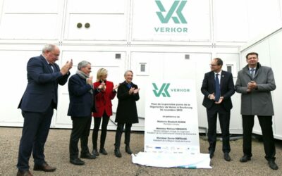 November 2023 event to mark the start of construction at a battery gigafactory in France by startup Verkor. Image: Verkor.