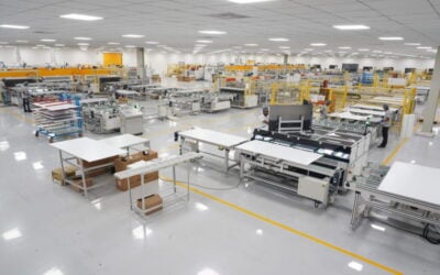 Inside a Waaree Energies PV cell and module factory in Gujarat, India. Image: Waaree.