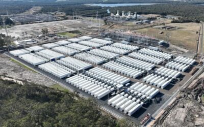 Waratah Super Battery in Australia was the largest project outside China to go into operation during the month. Image: Akaysha Energy.
