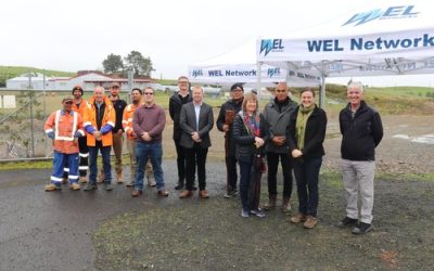 Project stakeholders attend a blessing event to mark the start of construction in August 2022. Image: WEL Networks.