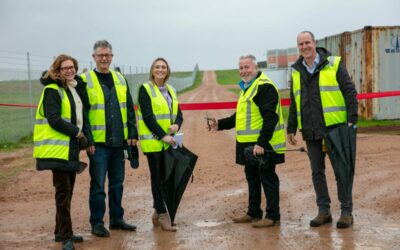 Ribbon-cutting as commissioning at Spencer Energy Project begins. Image: Yadlamalka Energy.